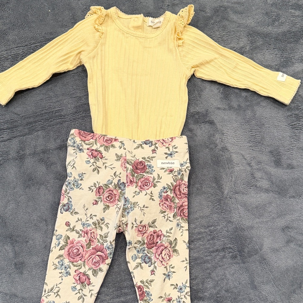 Charming Yellow and Floral Kids Set